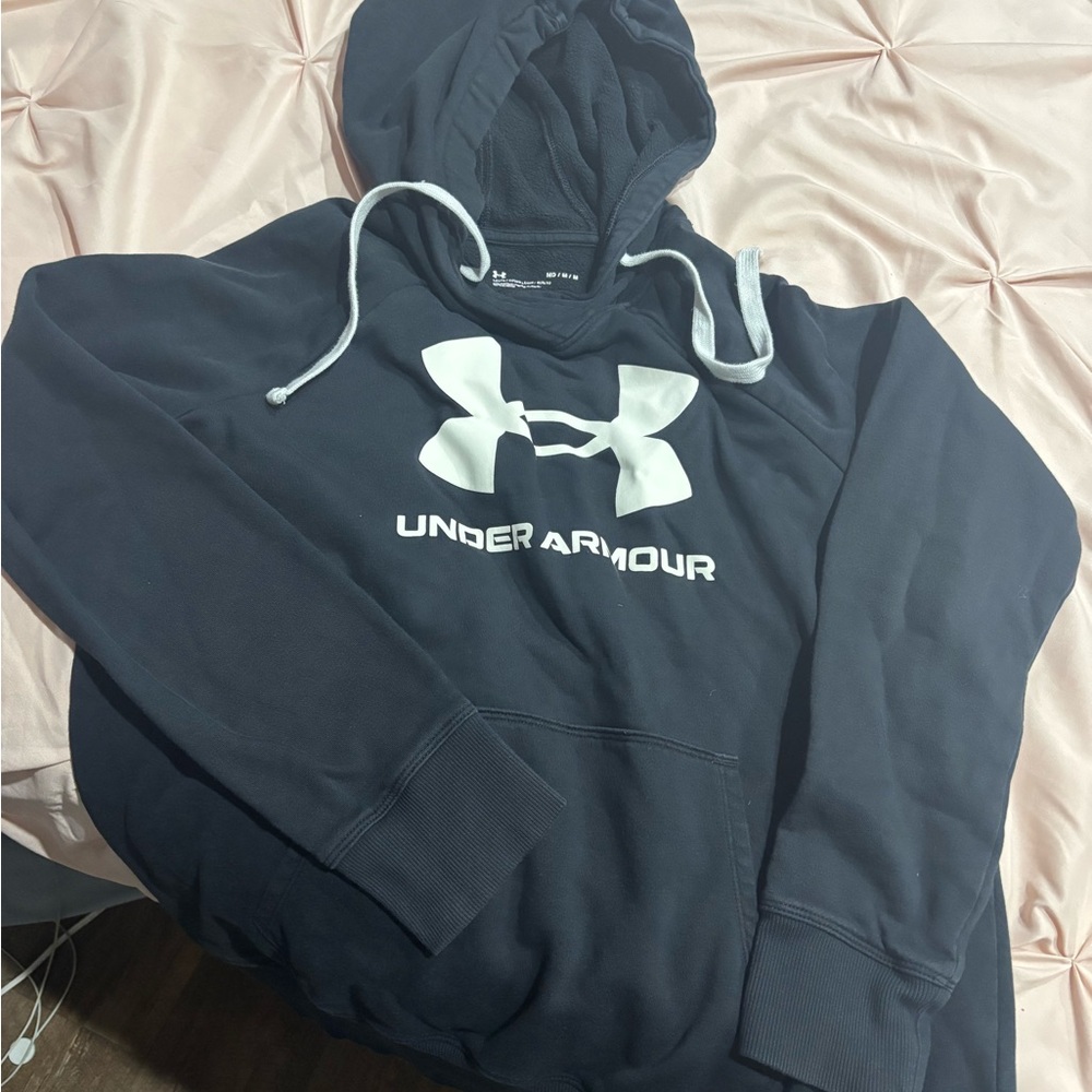 Under Armour Navy Hoodie with White Logo